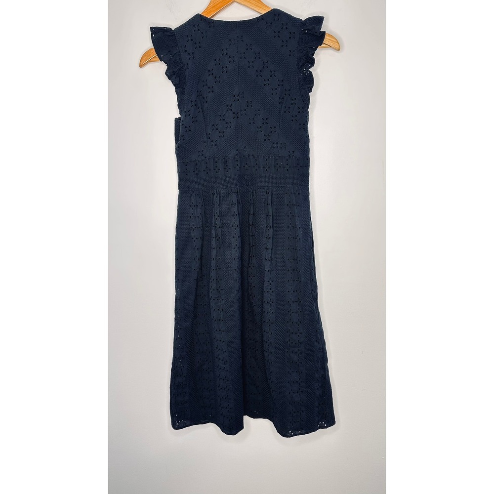 J. Crew Black Eyelet Midi Dress - Picture 3 of 16